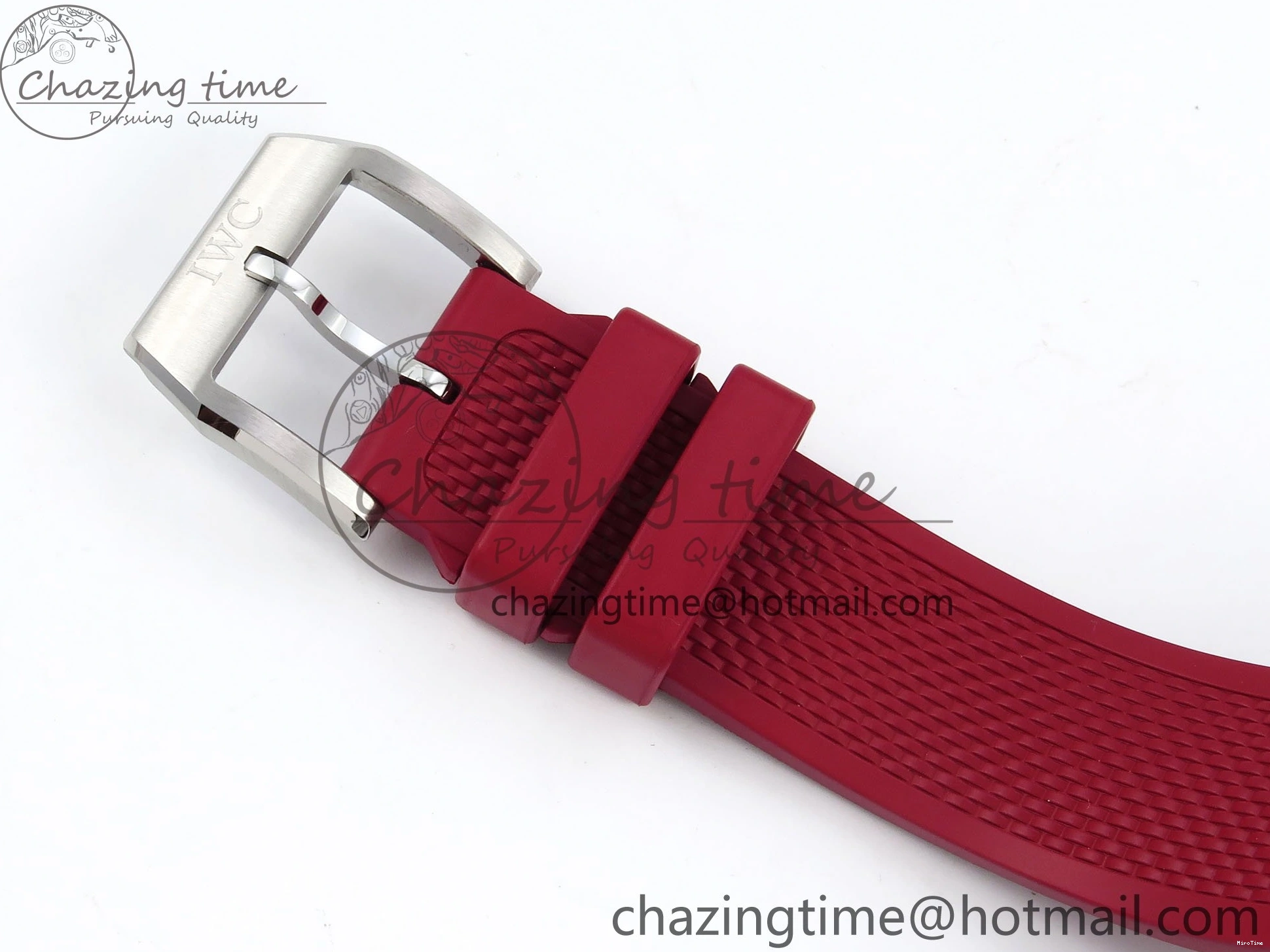 MIROTIME 0311 Reliable Portuguese Chrono IW3716 Z+F 1:1 Best Edition Red Dial on Red Rubber Strap A 7015